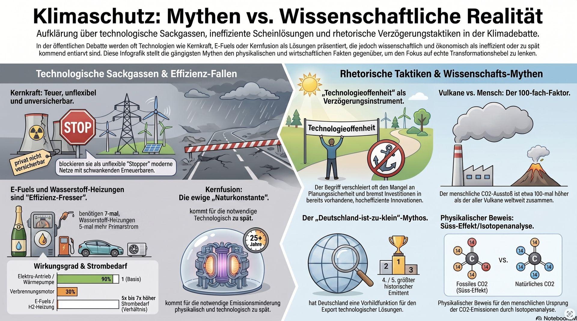 Klimaschutz: Mythen gegen wissenschaftliche Realität.