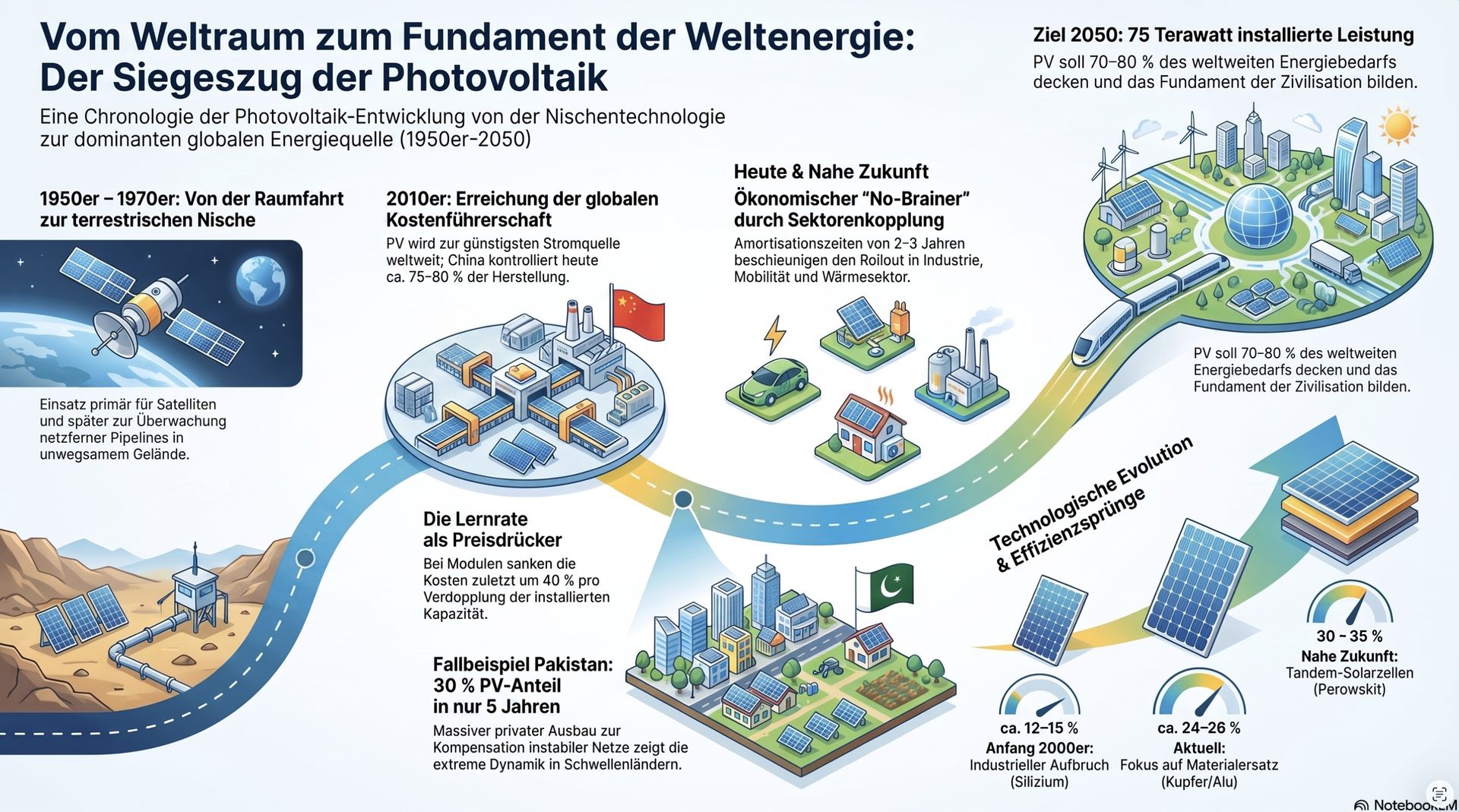 Entwicklung der Photovoltaik.