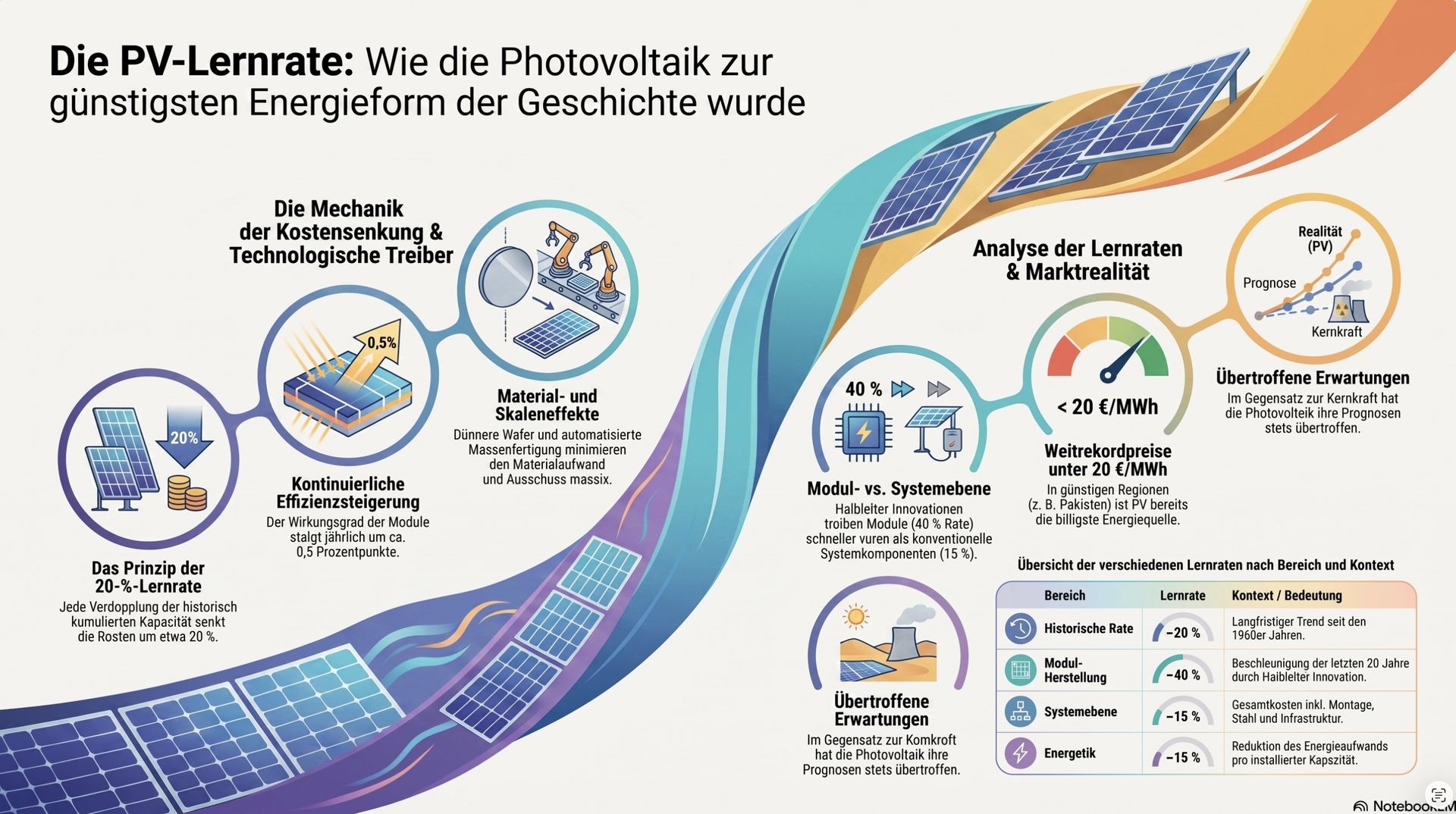 Die Lernkurve der Photovoltaik.