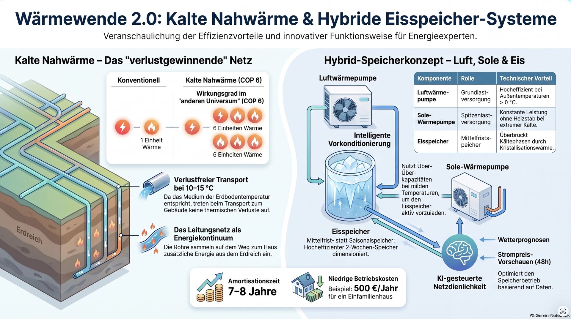 Sole und kalte Nahwärme.