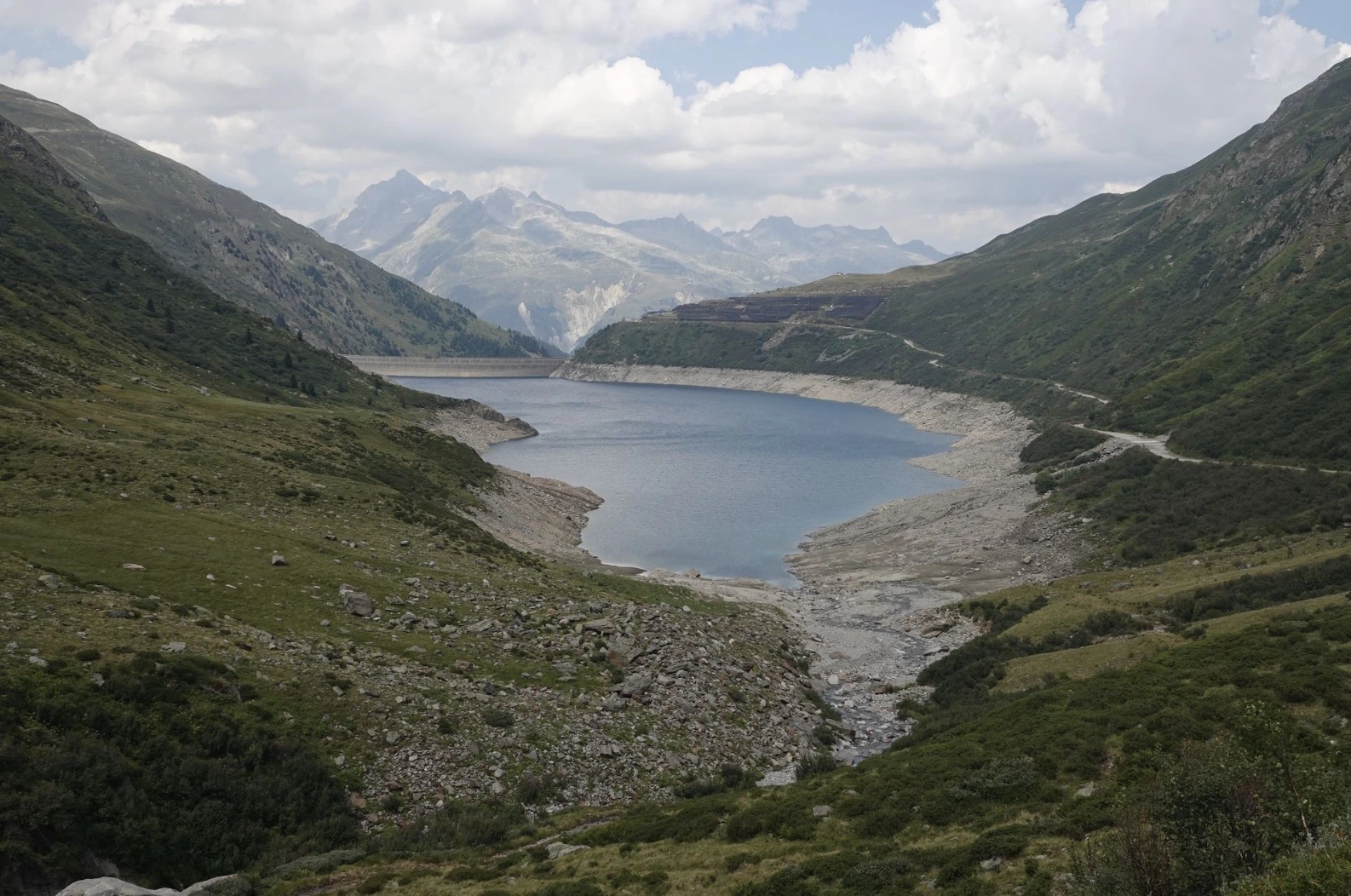 Vom Ende des Stausees, Blick zurück.