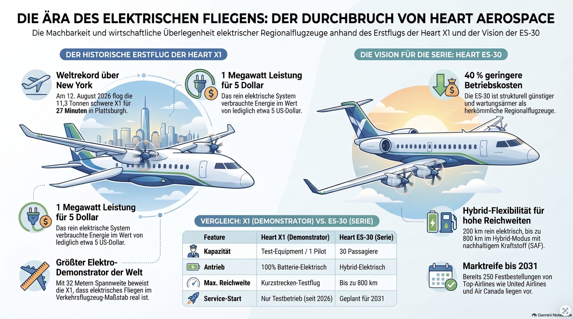 Die Ära des elektrischen Fliegens: Der Durchbruch von Heart Aerospace und der Erstflug der X1.