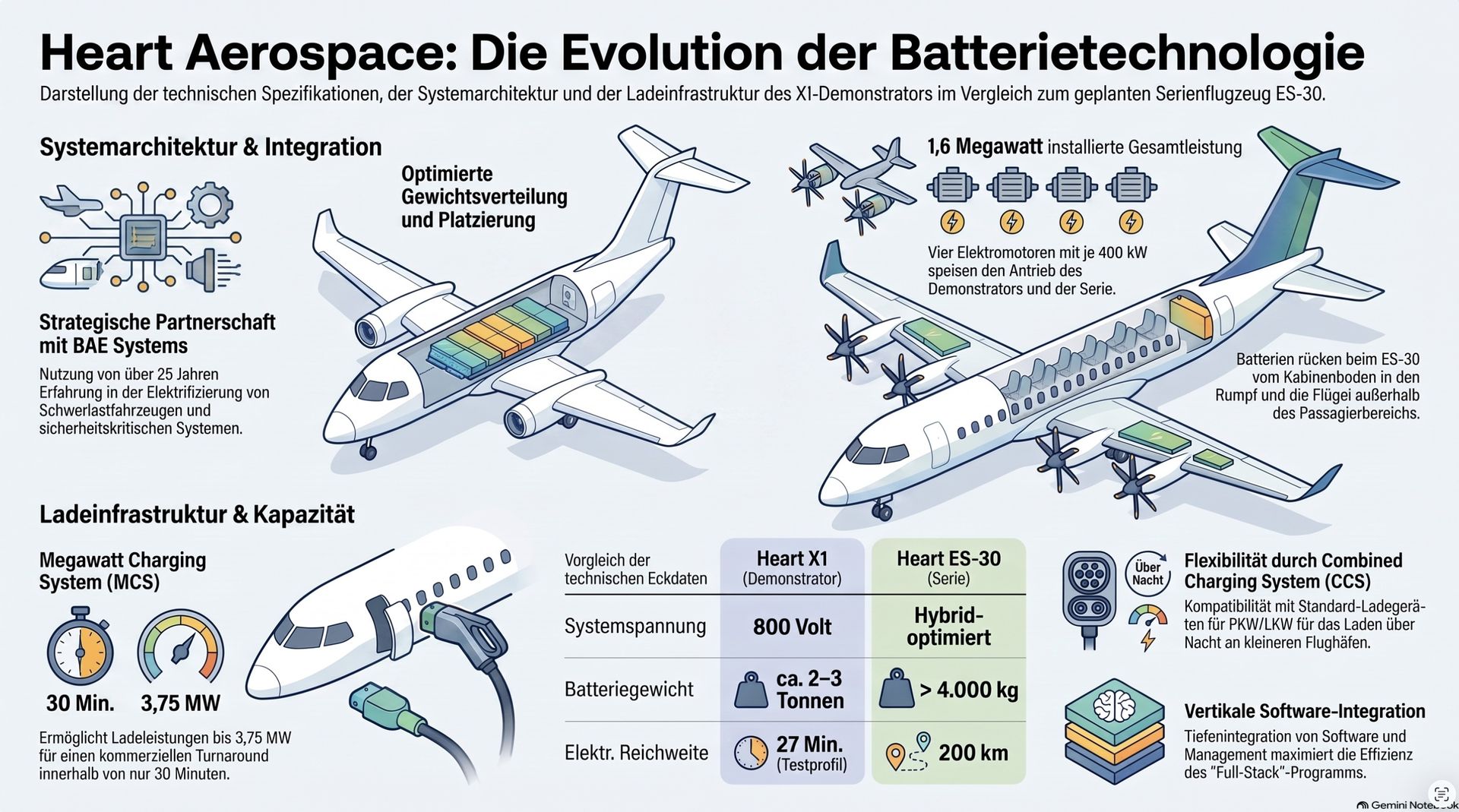 Batterien und Ladetechnologie.
