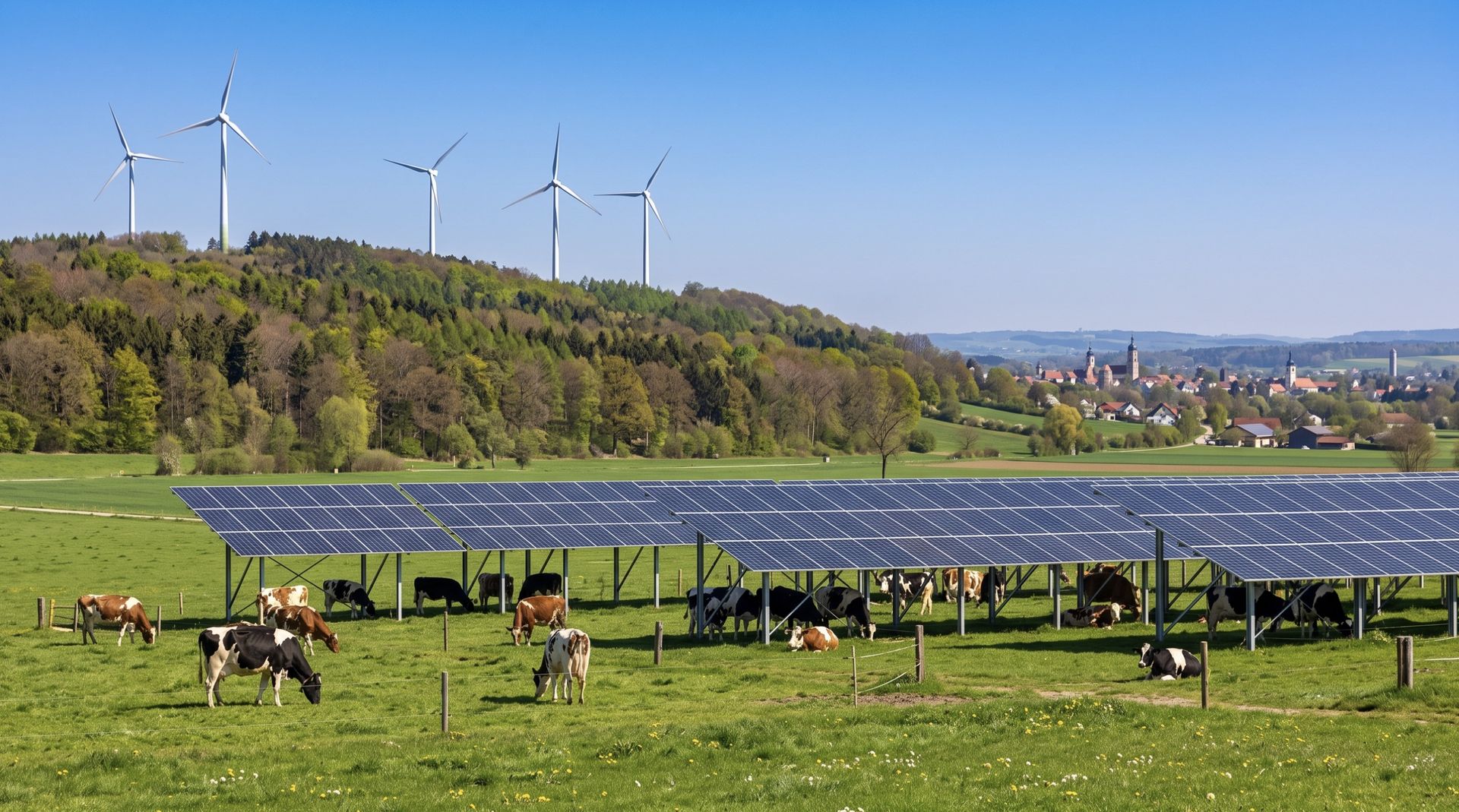 Erneuerbare gegen fossile Energie.