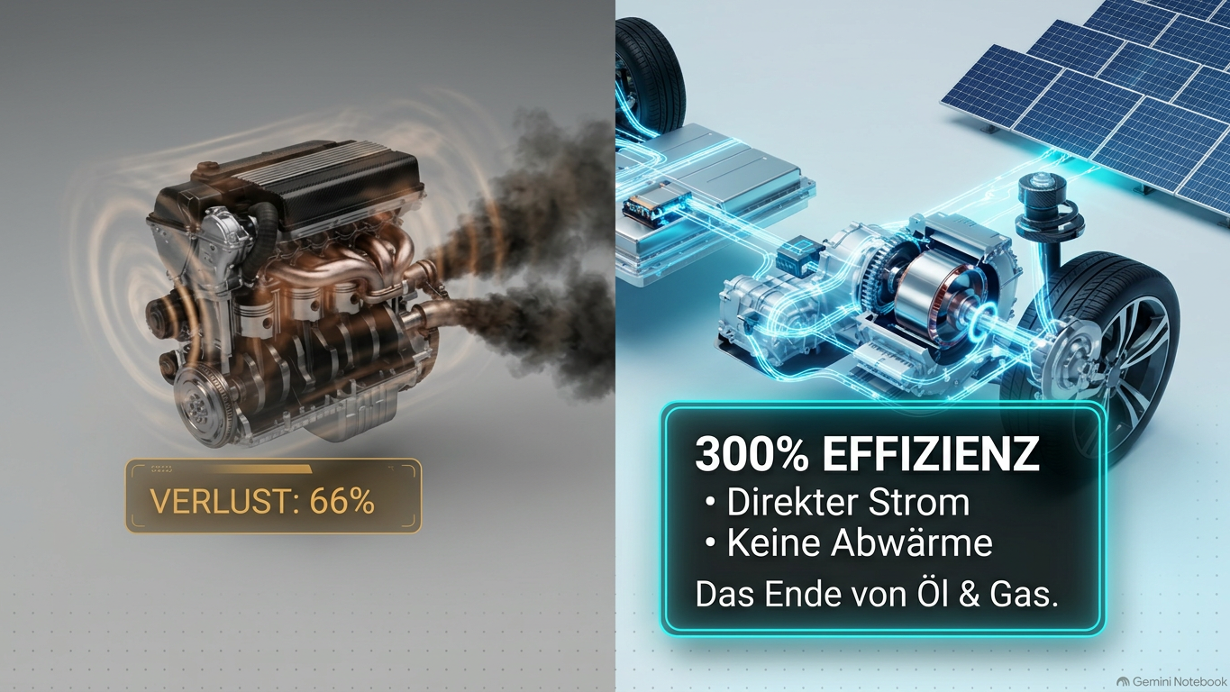Effizienz Elektromotor versus Verbrenner