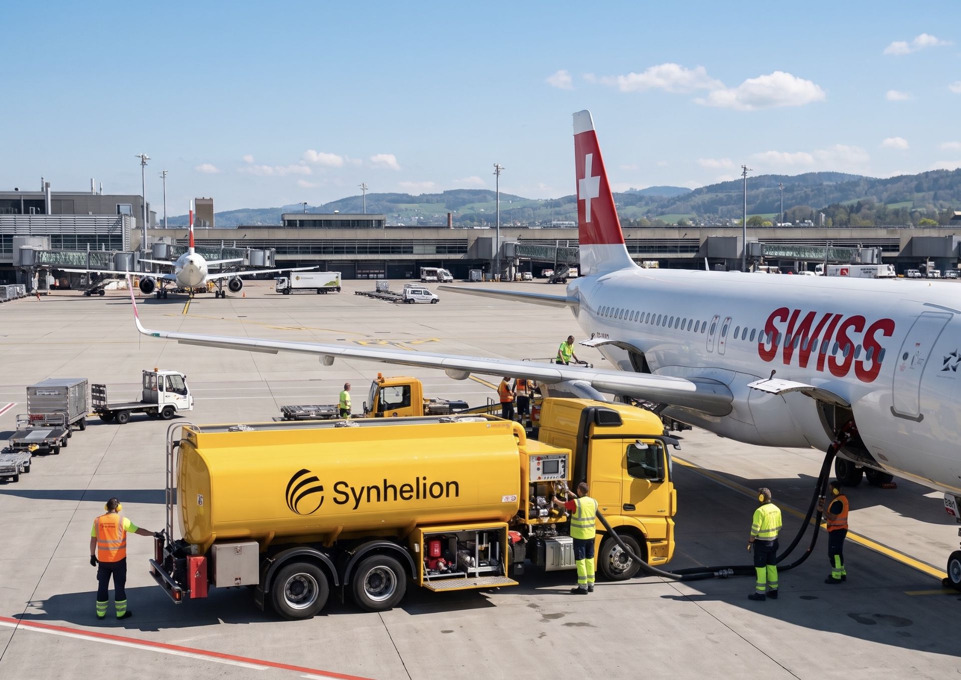 Synhelion SolarFuels - Betanken eines Flugzeugs
