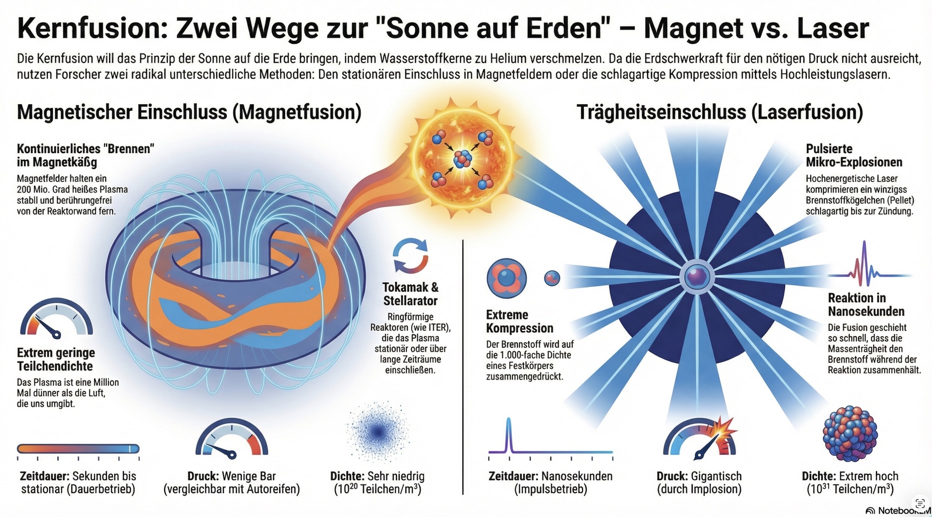 Kernfusion Magnet Laser