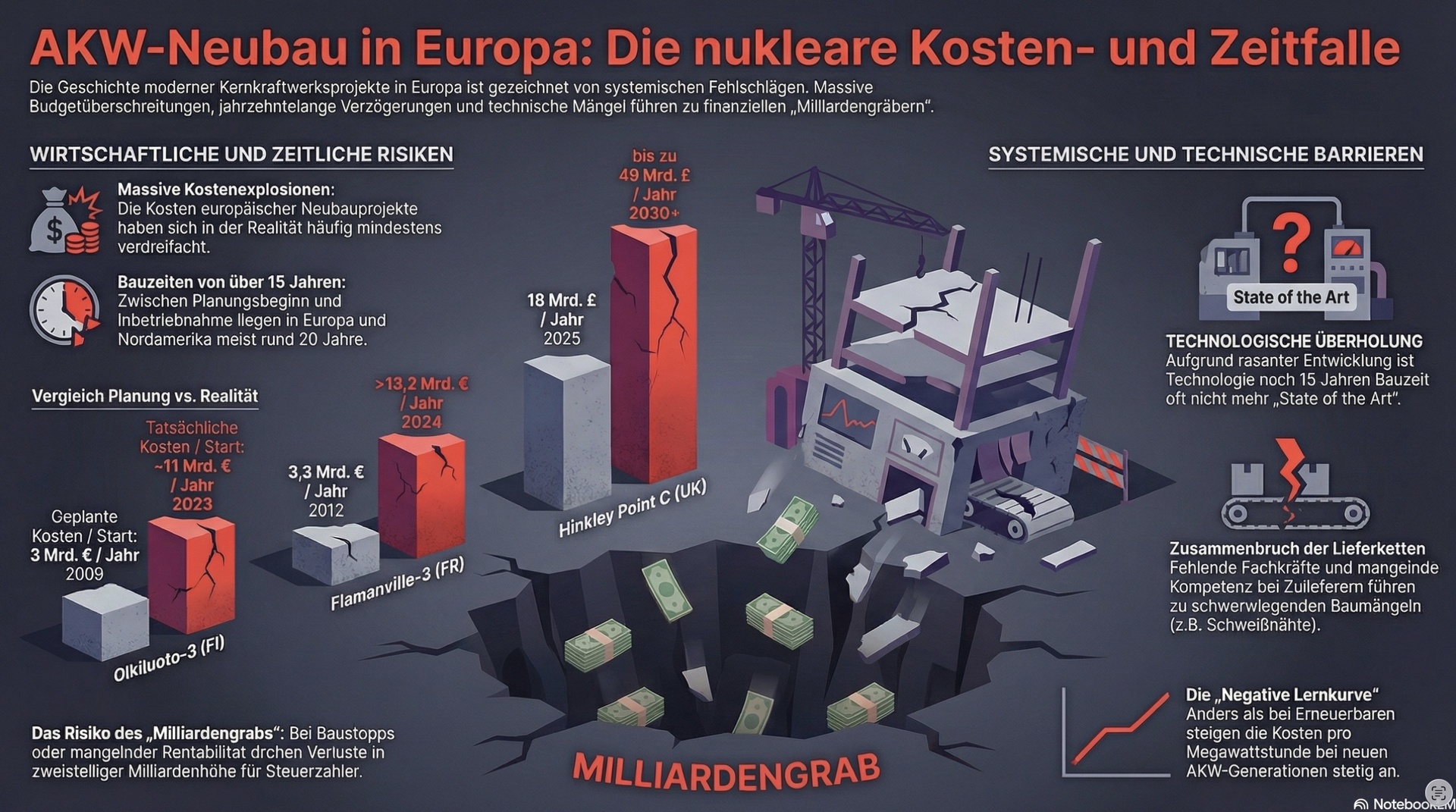 AKW: EU-Baustopp Milliardengräber