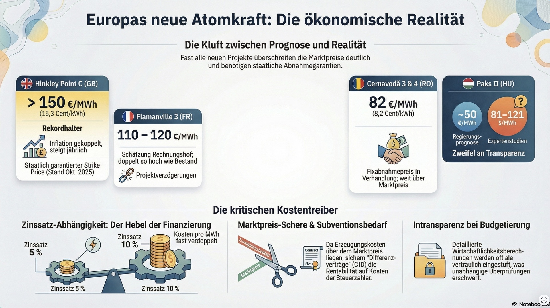 AKWs enorm hohe Stromkosten pro kWh