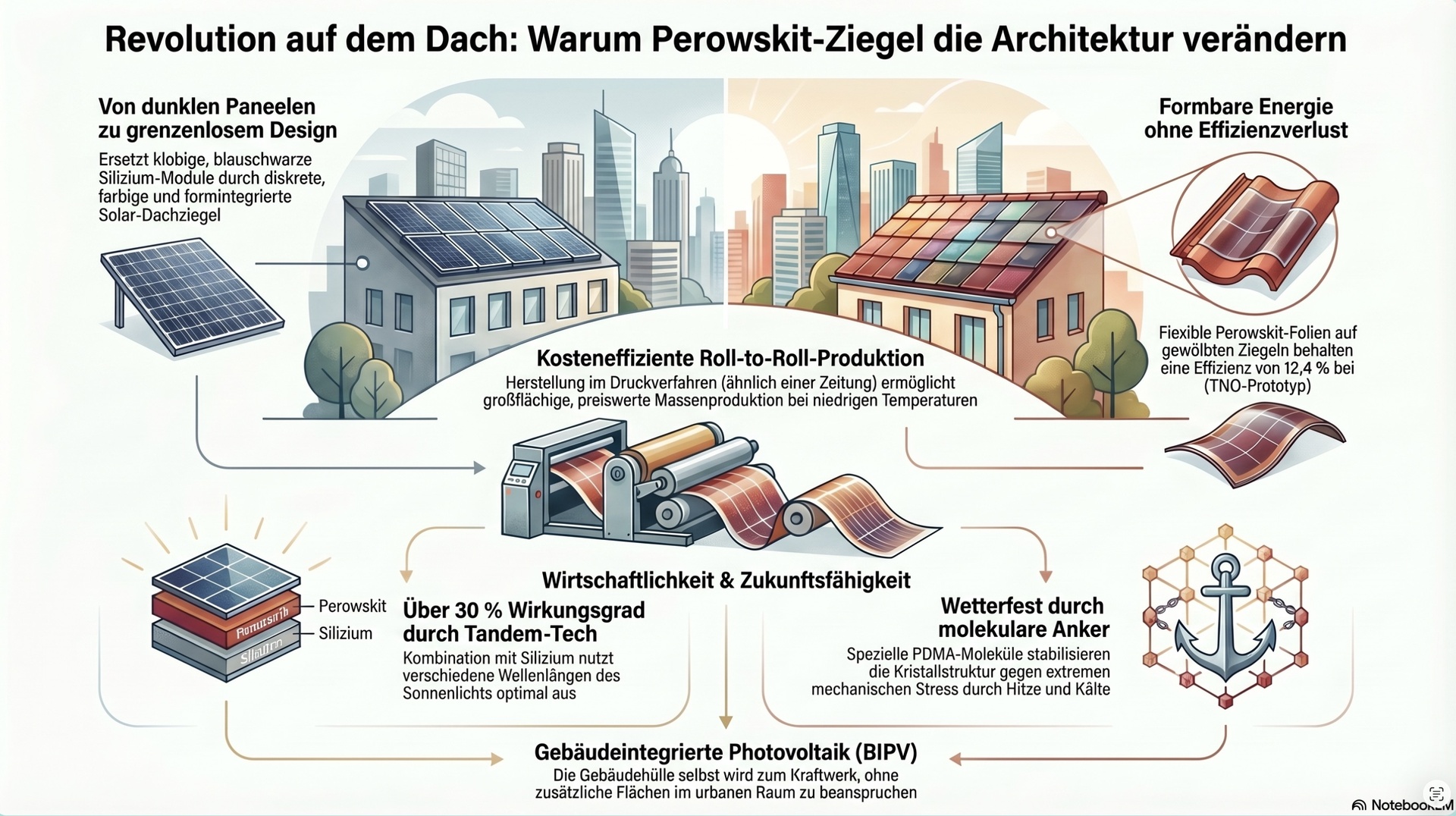Perowskit Solardach-Ziegel