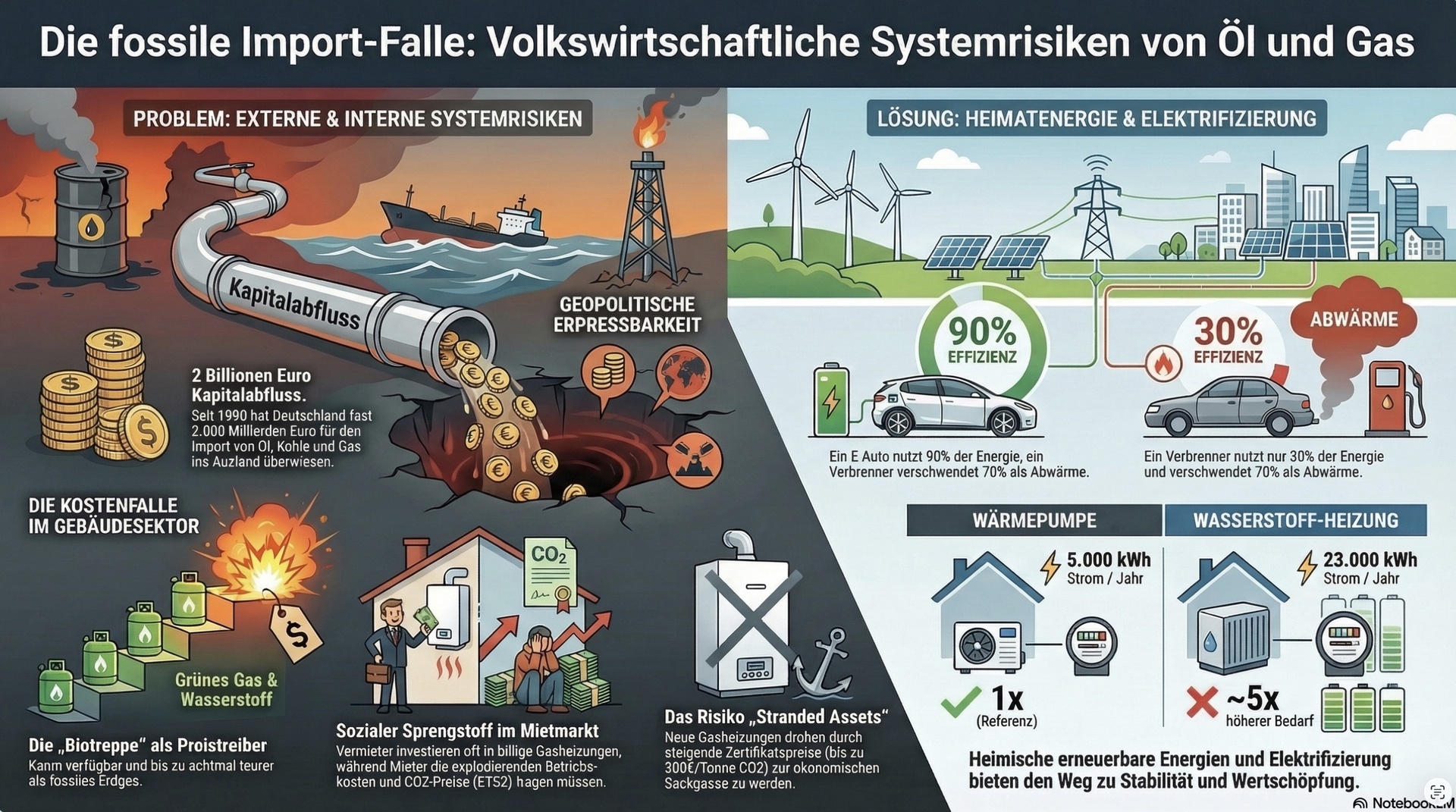 Systemrisiken von Öl und Gas.