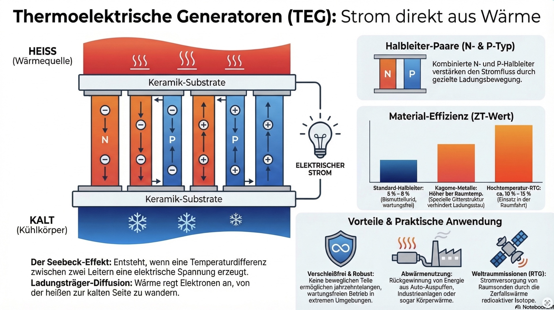 Thermoelektrischer Generator.