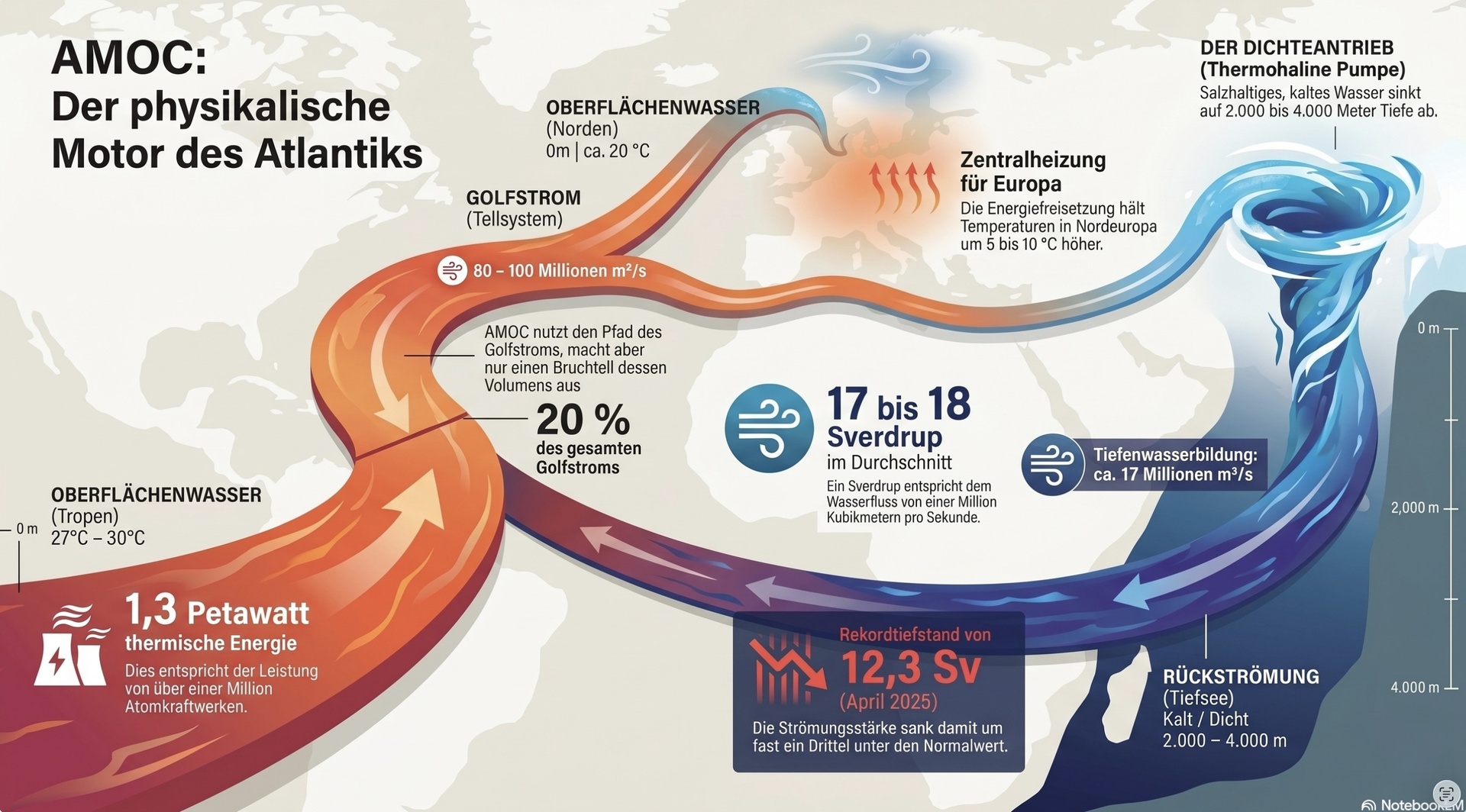 AMOC: Der Motor des Atlantiks.
