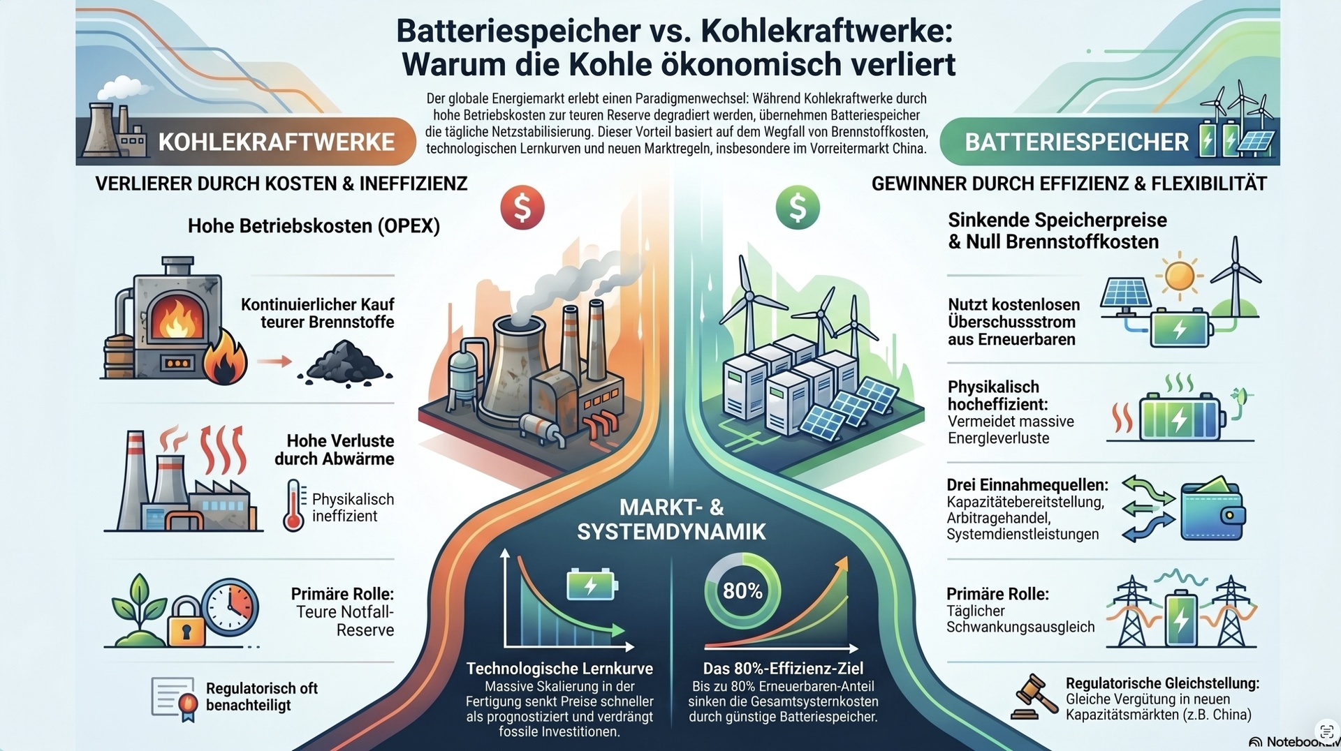 Batteriespeicher gegen Kohle.