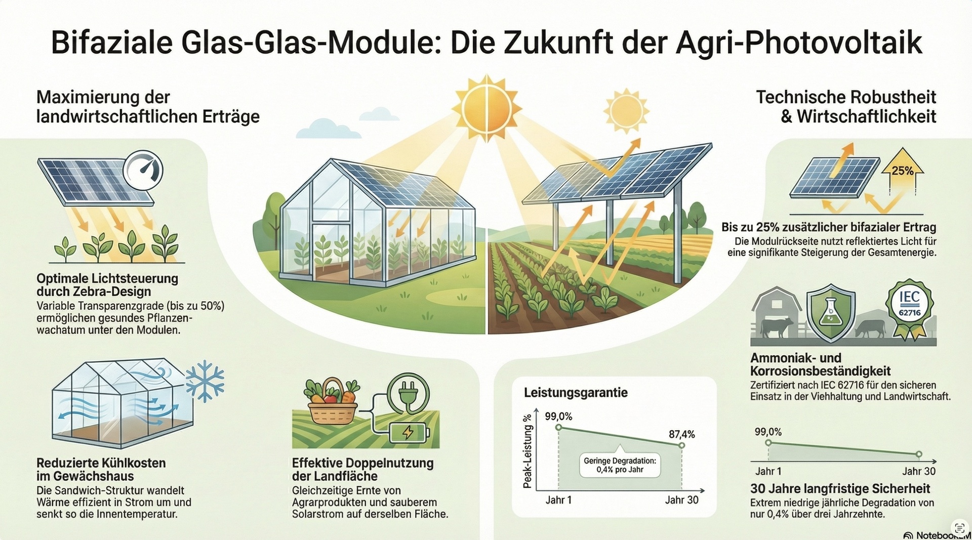 Bifaciale Glas-Glas-Module