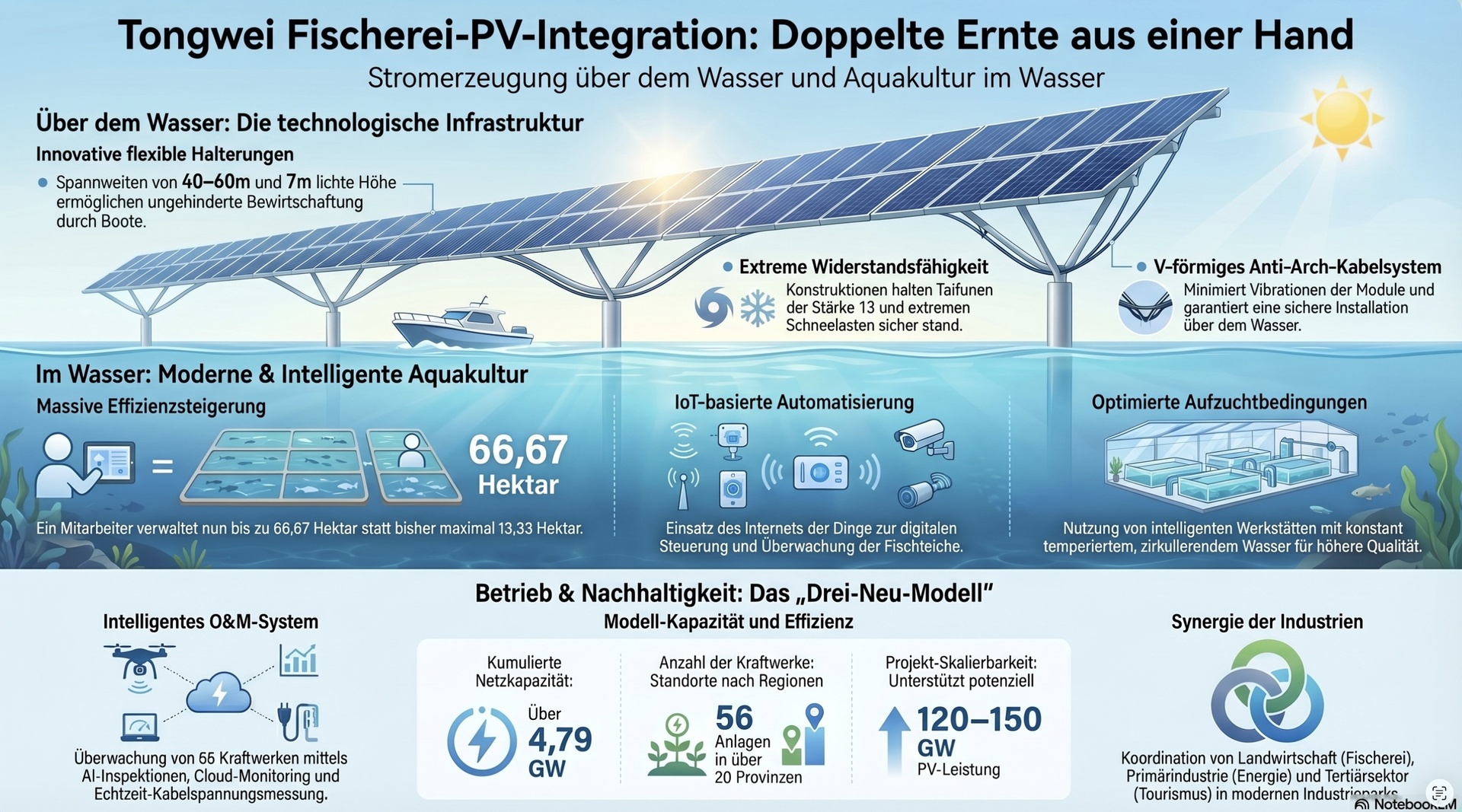 Solarmodule für Fischerei.