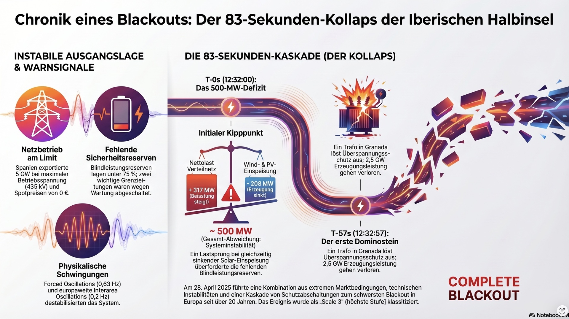 Chronik 83-Sekunden-Blackouts.