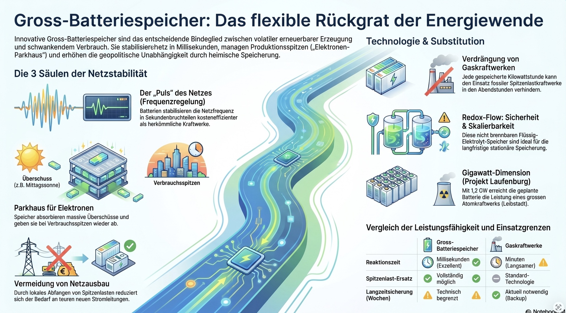 Groß-Batteriespeicher.
