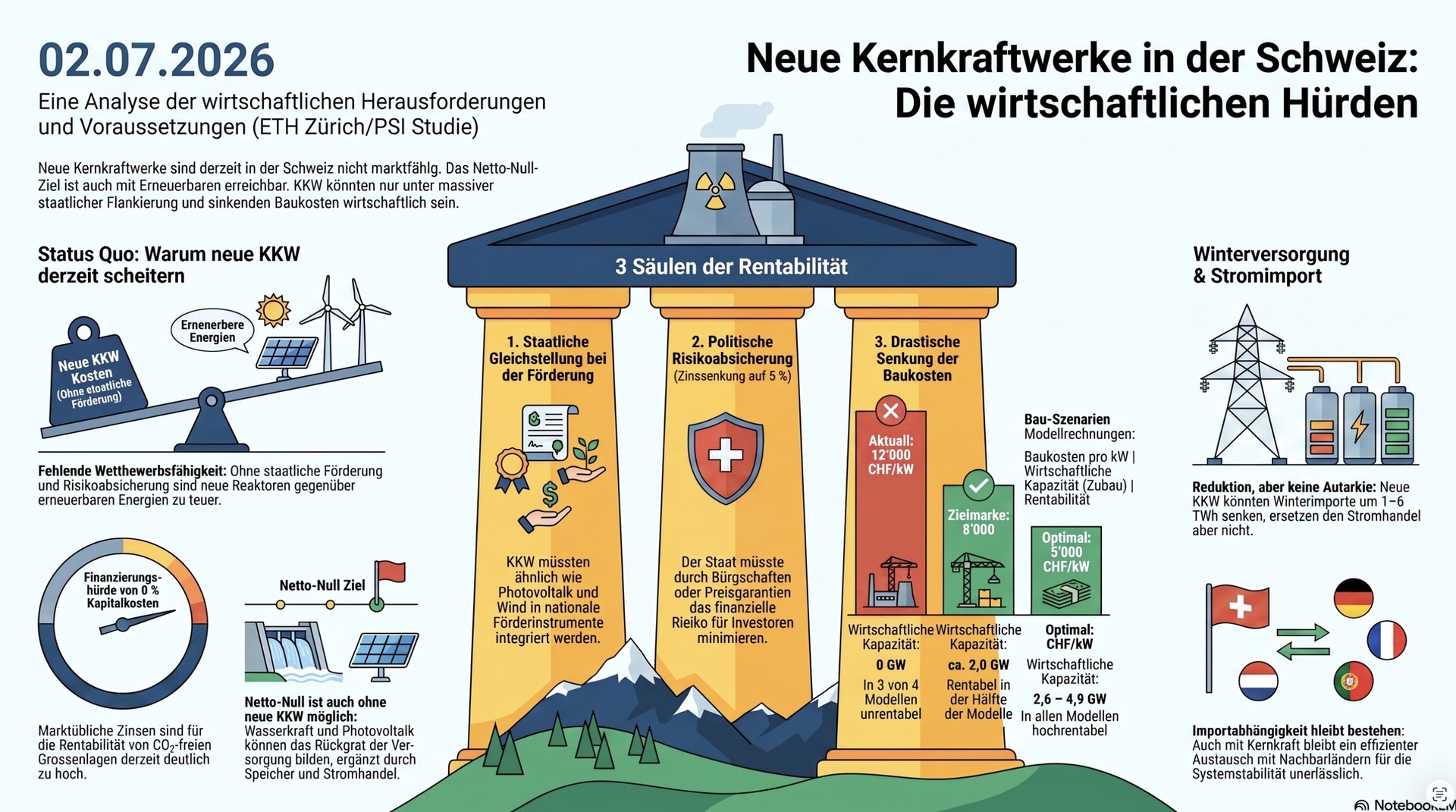 Wirtschaftlichkeit neuer Schweizer AKWs.