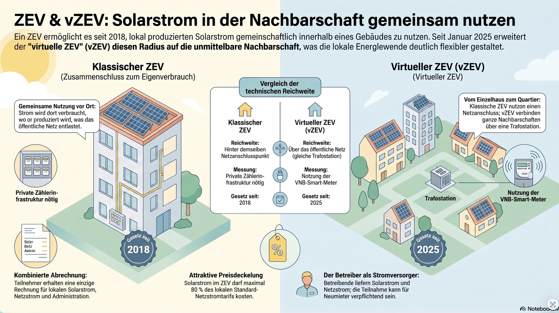 ZEV und vZEV Vergleich.