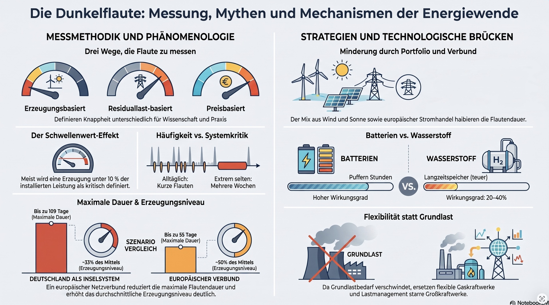 Dunkelflaute Messungsmethoden.