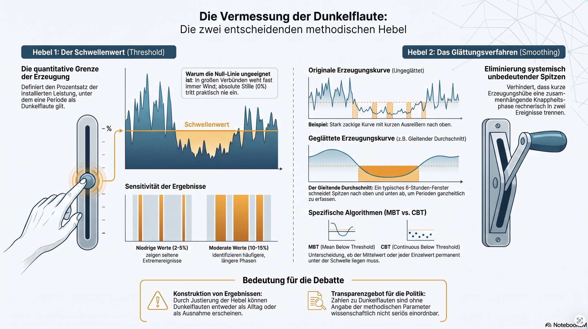 Messung der Dunkelflaute.