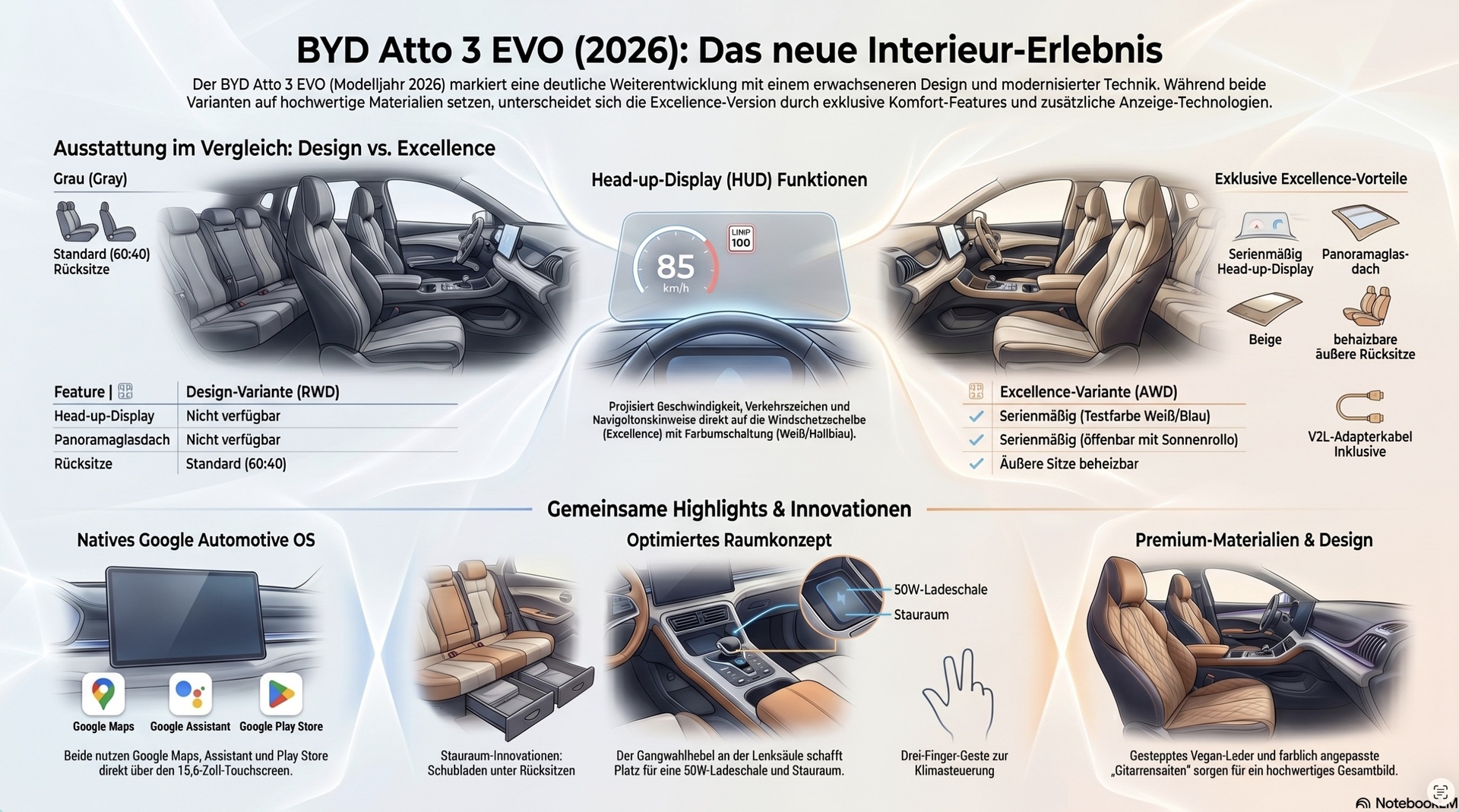BYD Atto 3 EVO-Innenraum