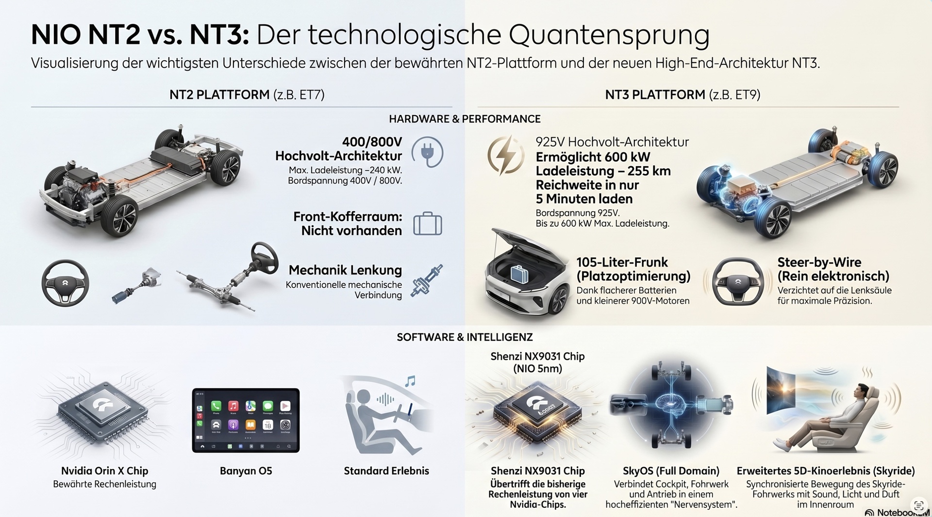 NIO ET7, ET9 Technologie.