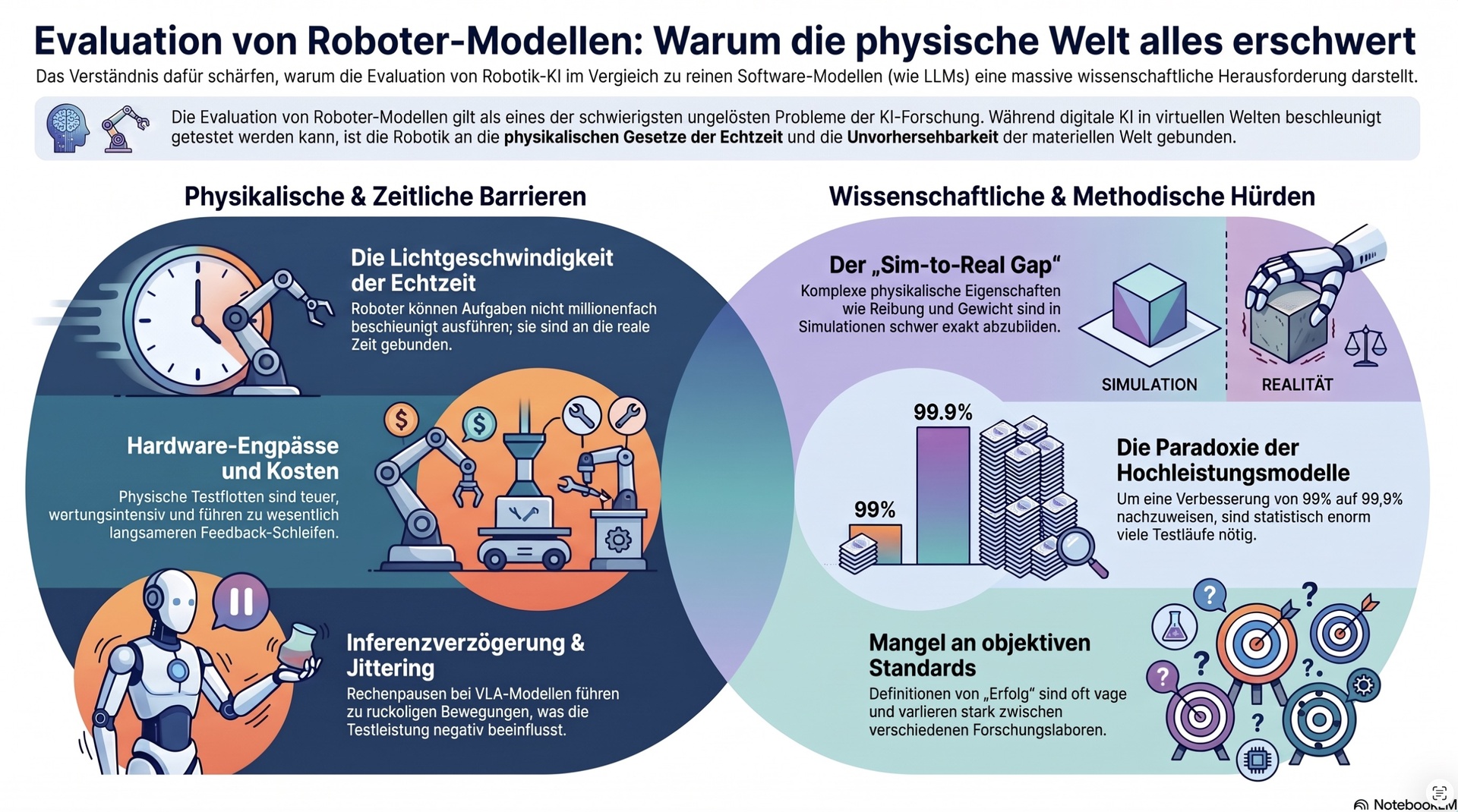 Evaluation von Robotik KI-Modellen.