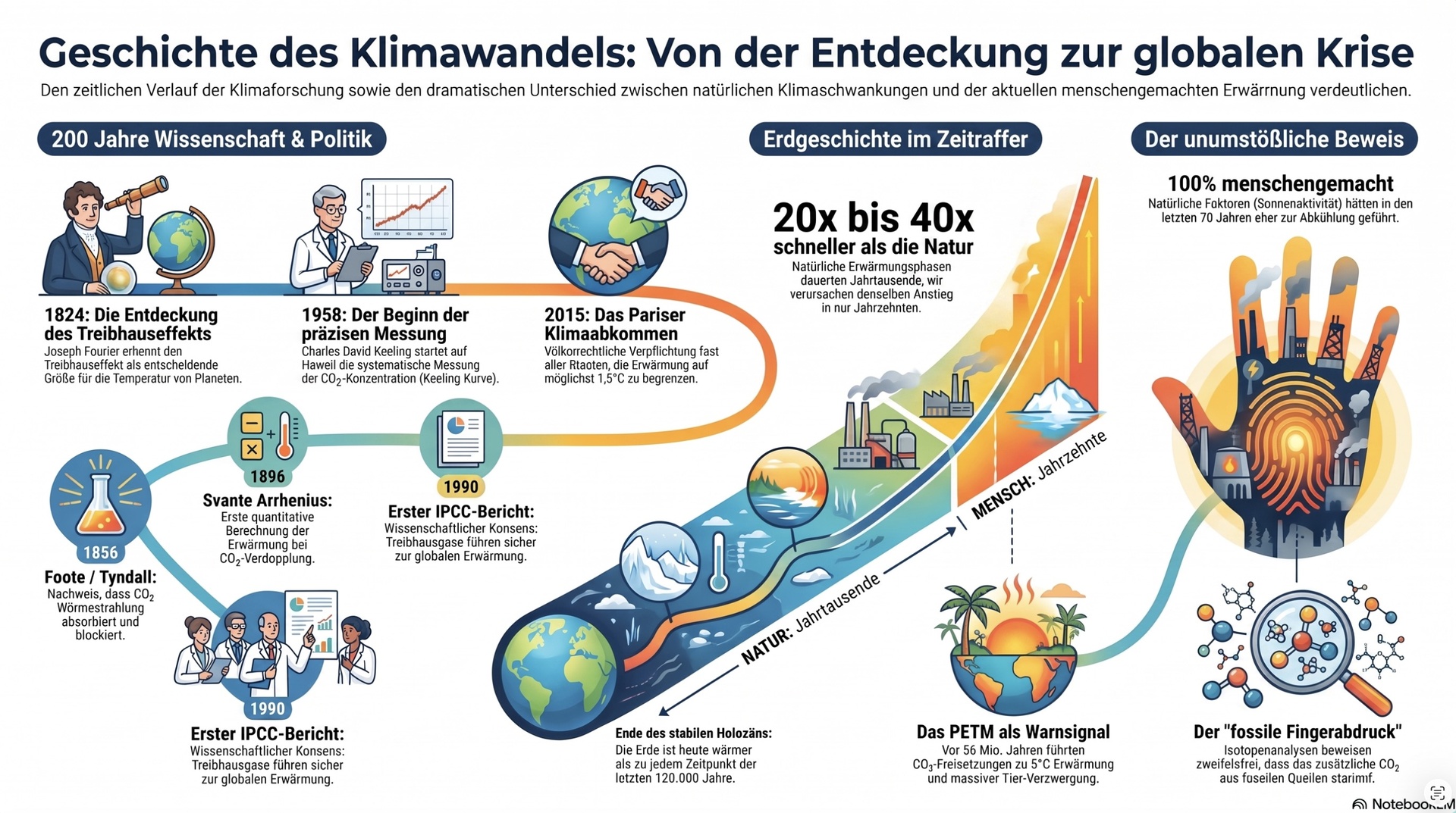 Geschichte des Klimawandels.