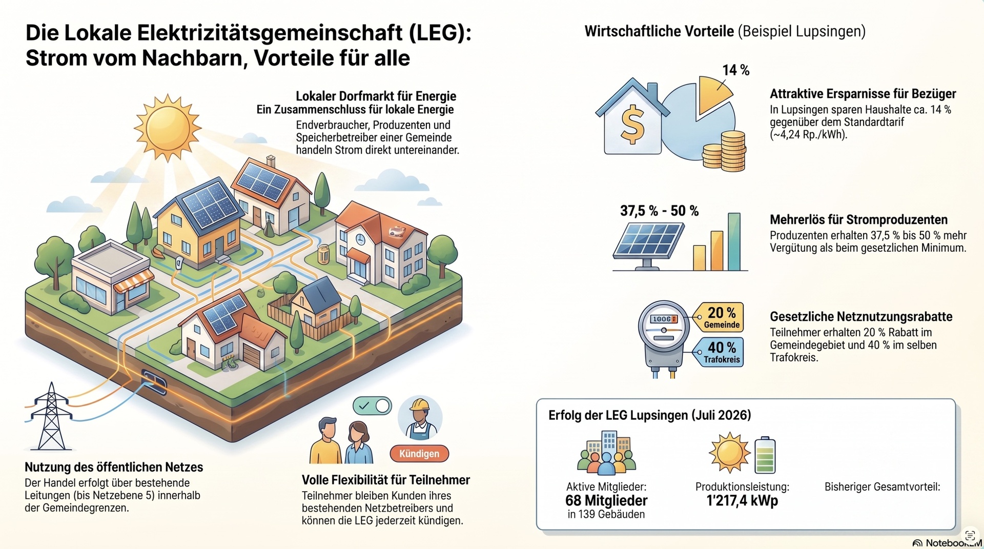 Lokale Elektrizitätsgemeinschaft (LEG).