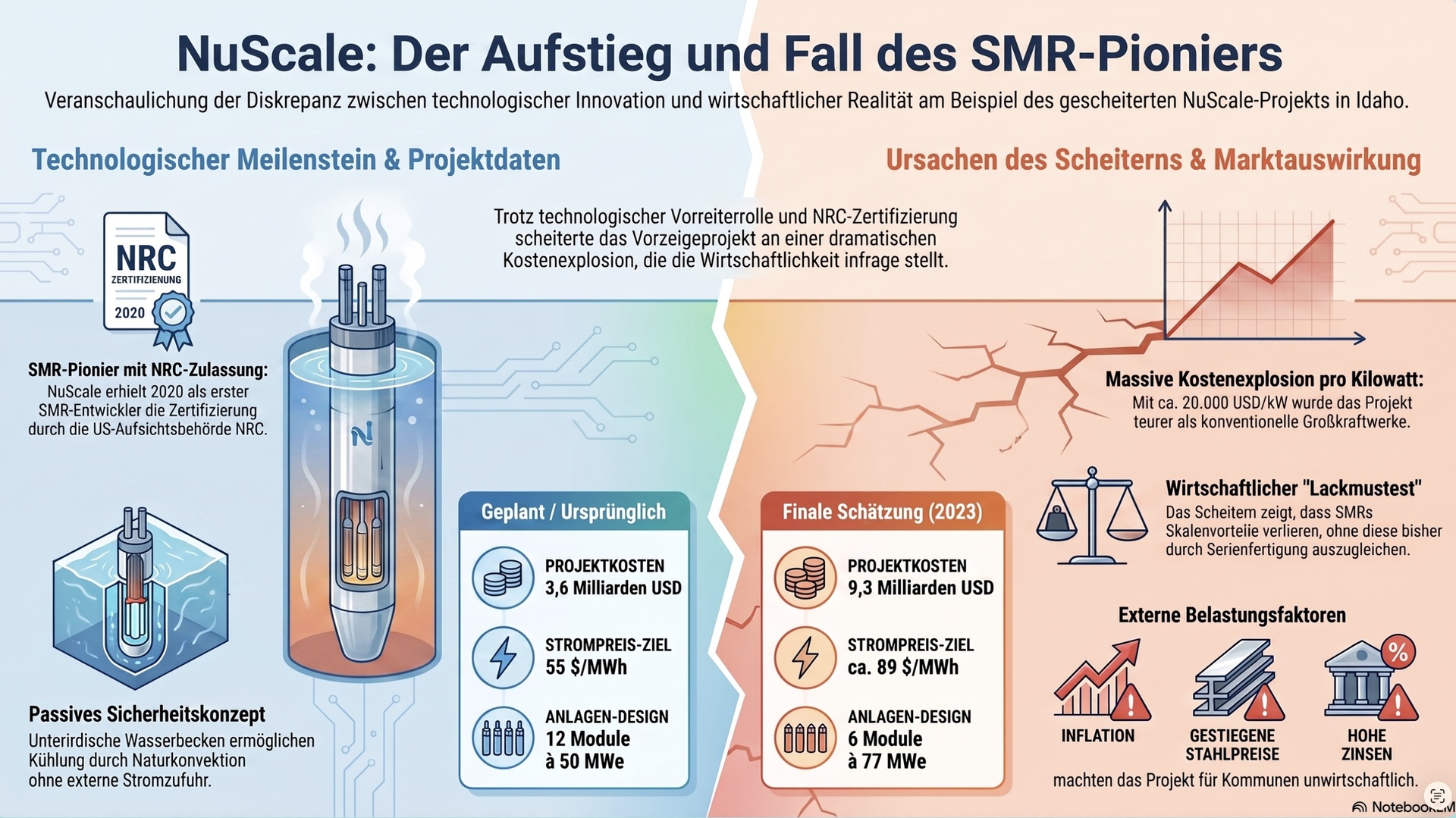 NuScale, das gescheiterte SMR Projekt.
