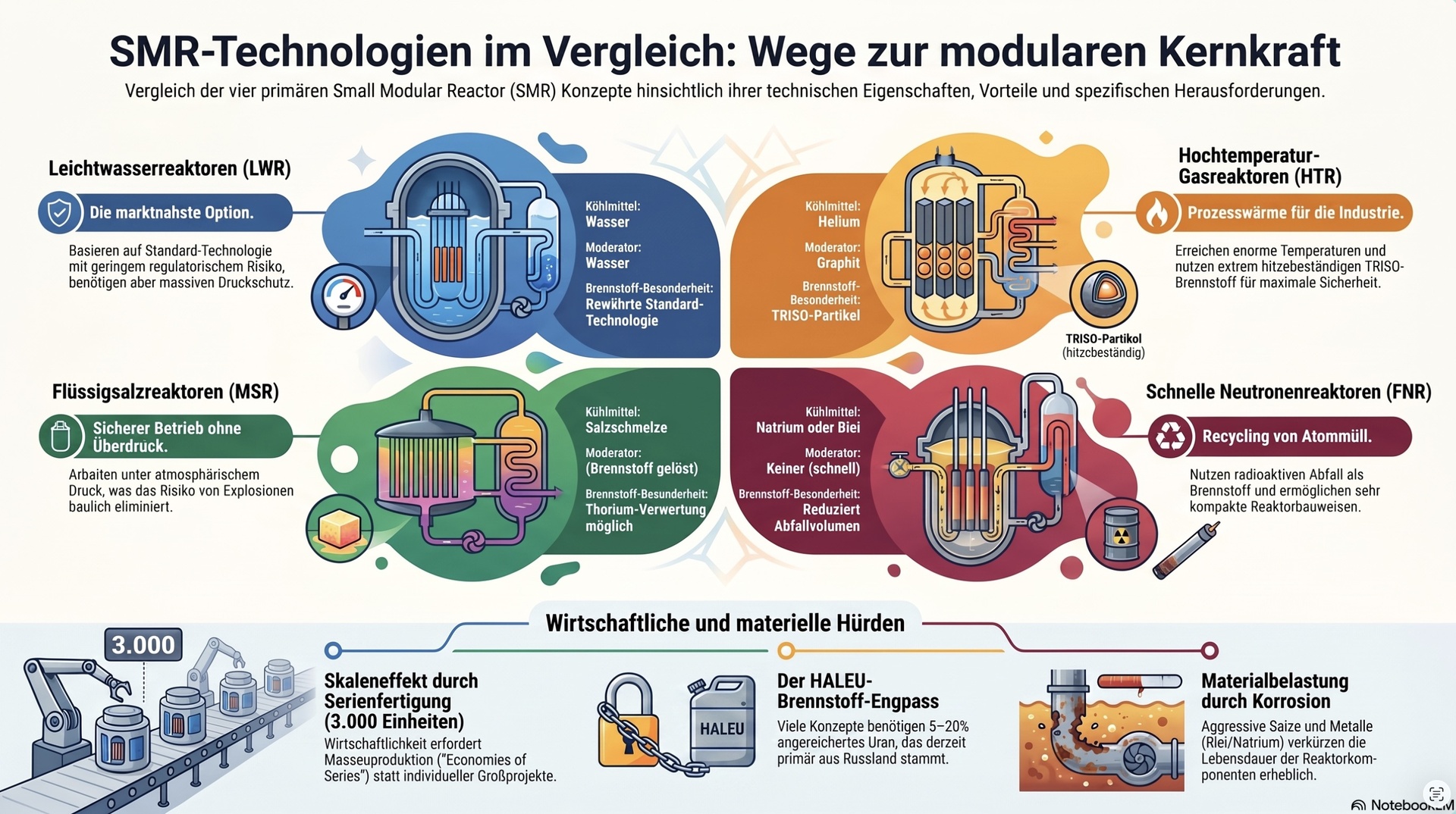 Vergleich SMR Technologien.