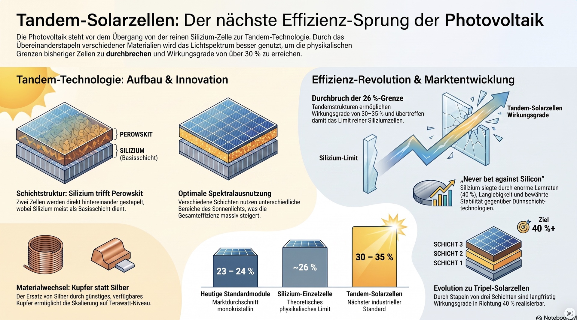 Tandem Solarzellen.