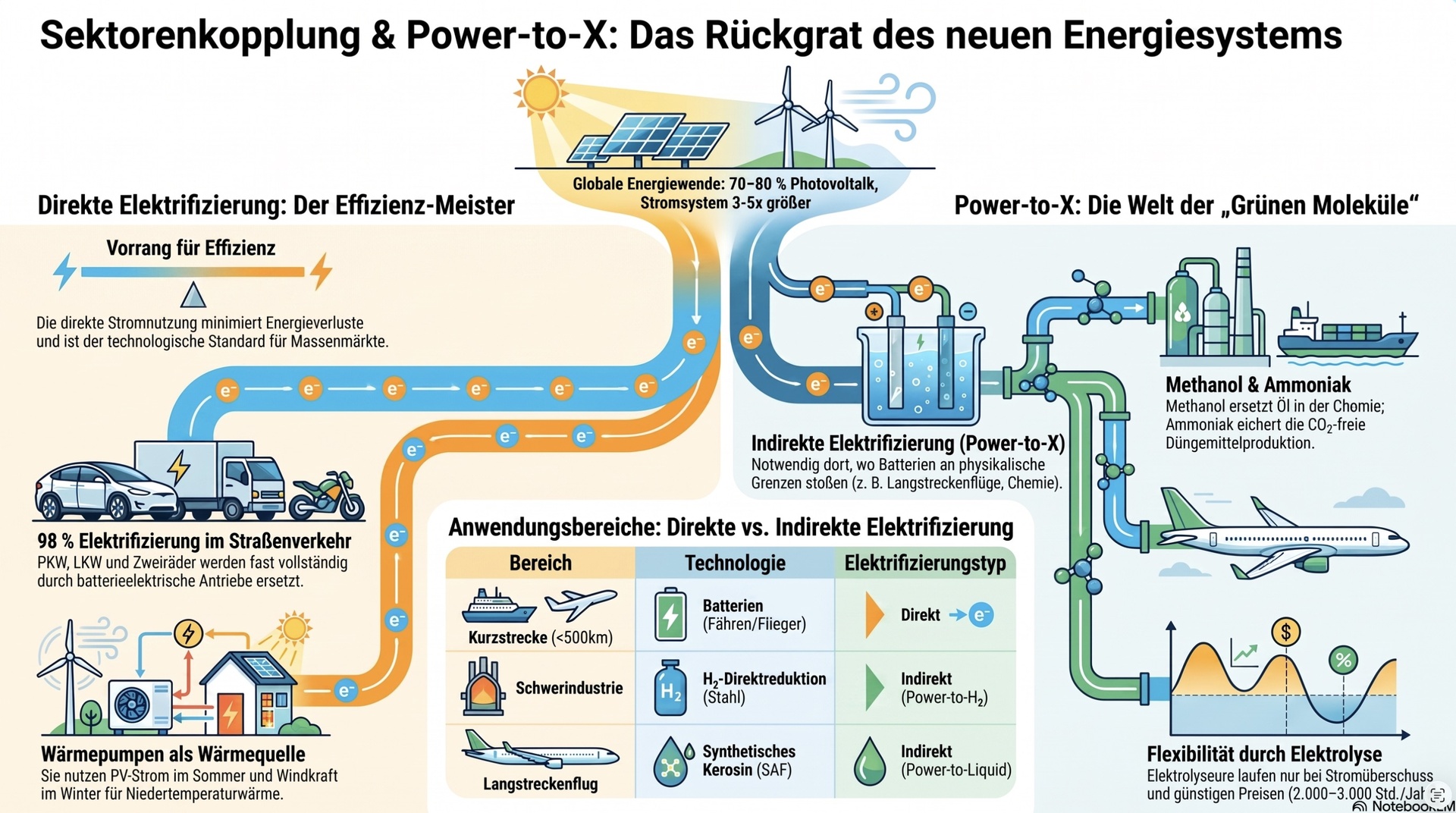 Sektorenkopplung Power-to-X.