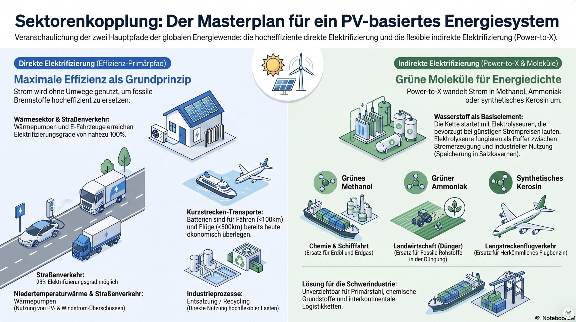 Sektorenkopplung grüne Moleküle.