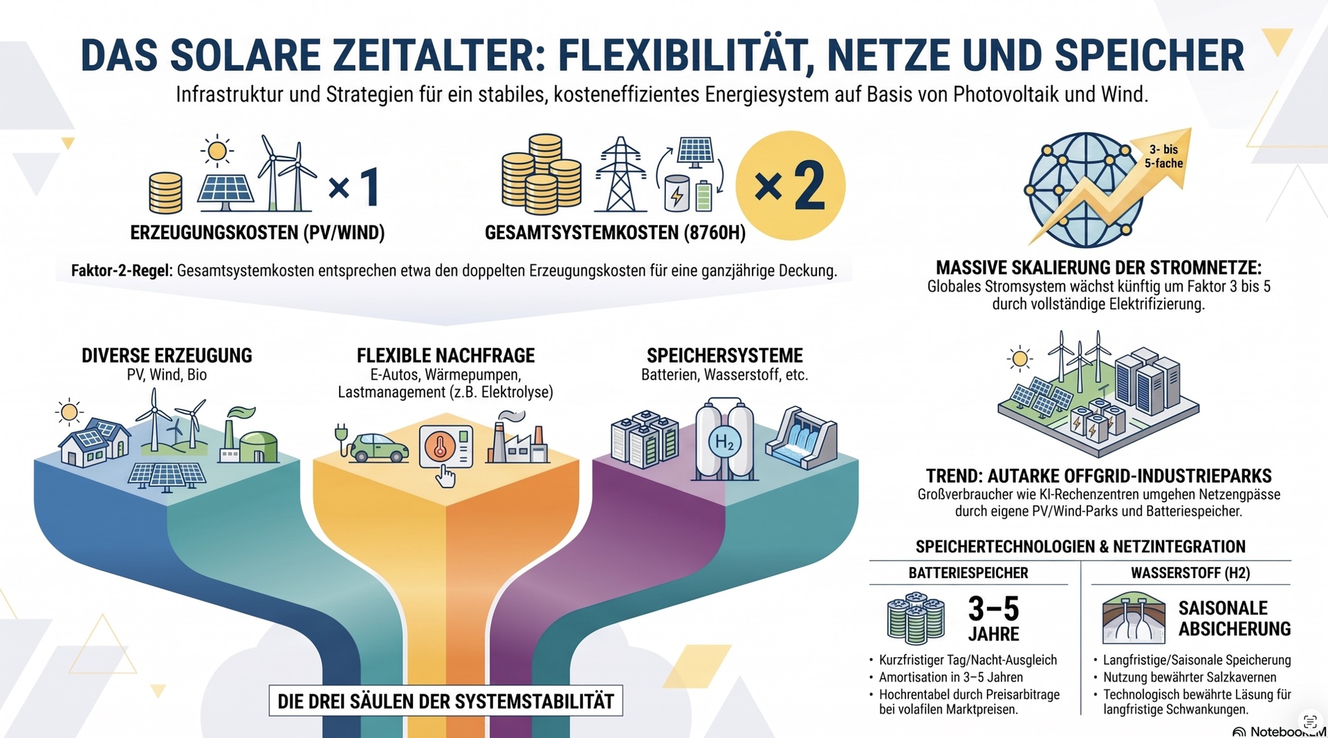 Netze, Speicher, Systemstabilität.