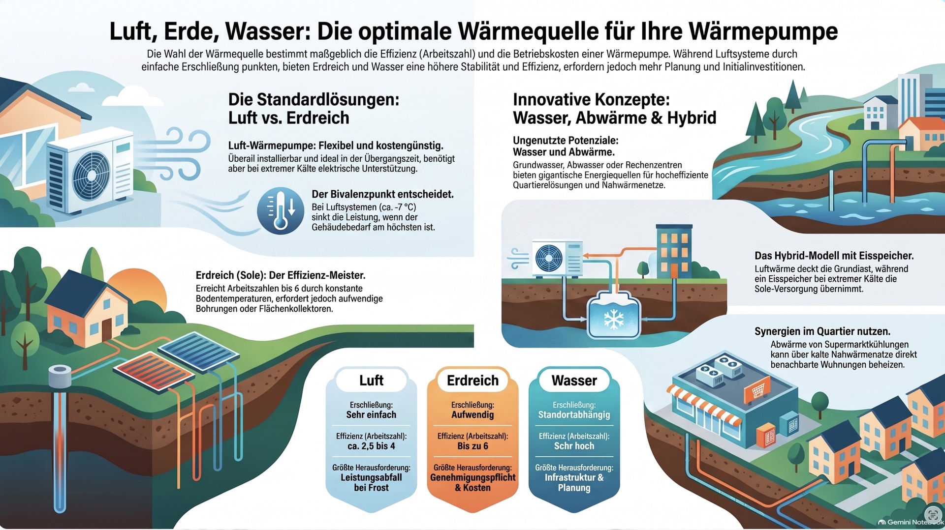 Wärmequellen im Vergleich.