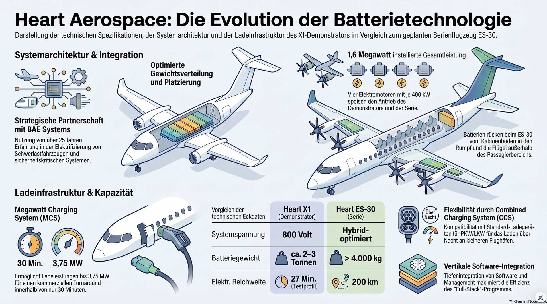 Elektroflugzeug Batterietechnologie.