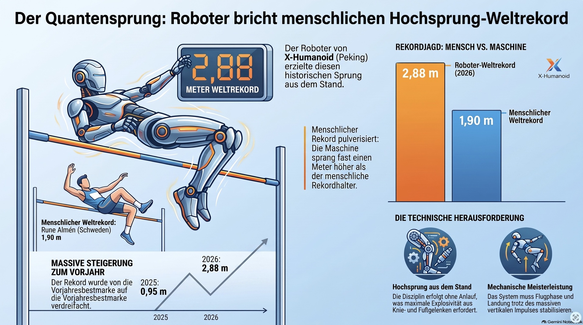 Roboter bricht Hochsprung-Weltrekord.