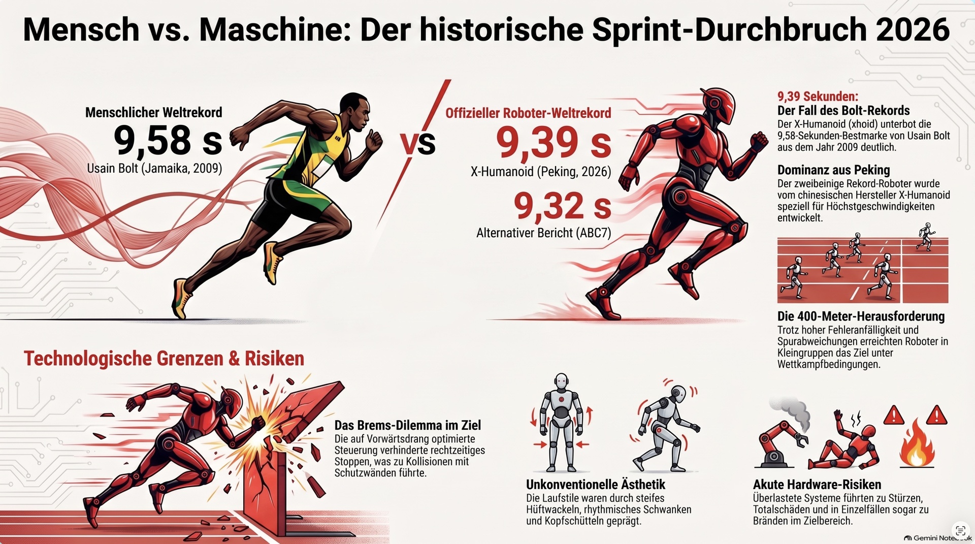 Roboter Sprint-Rekorde.