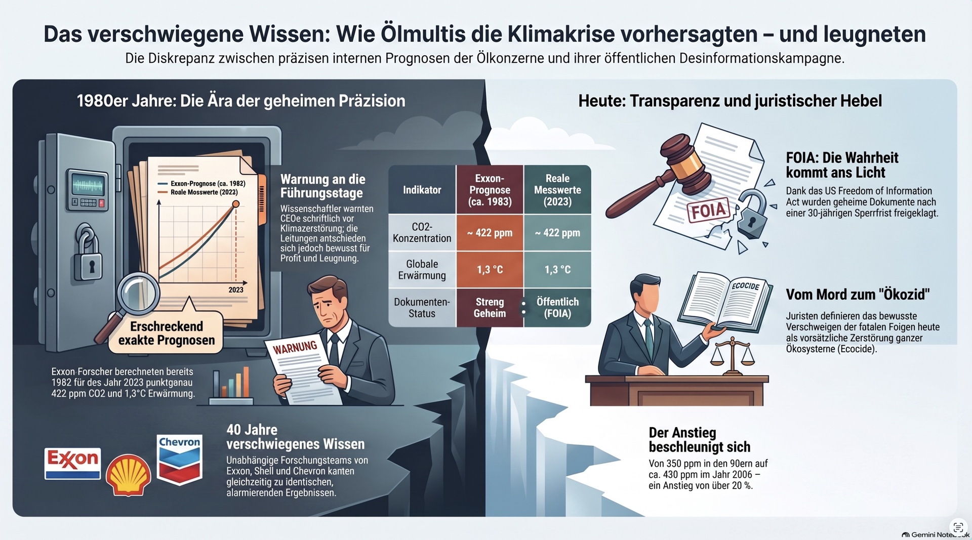Ölkonzerne, geheimes Wissen.