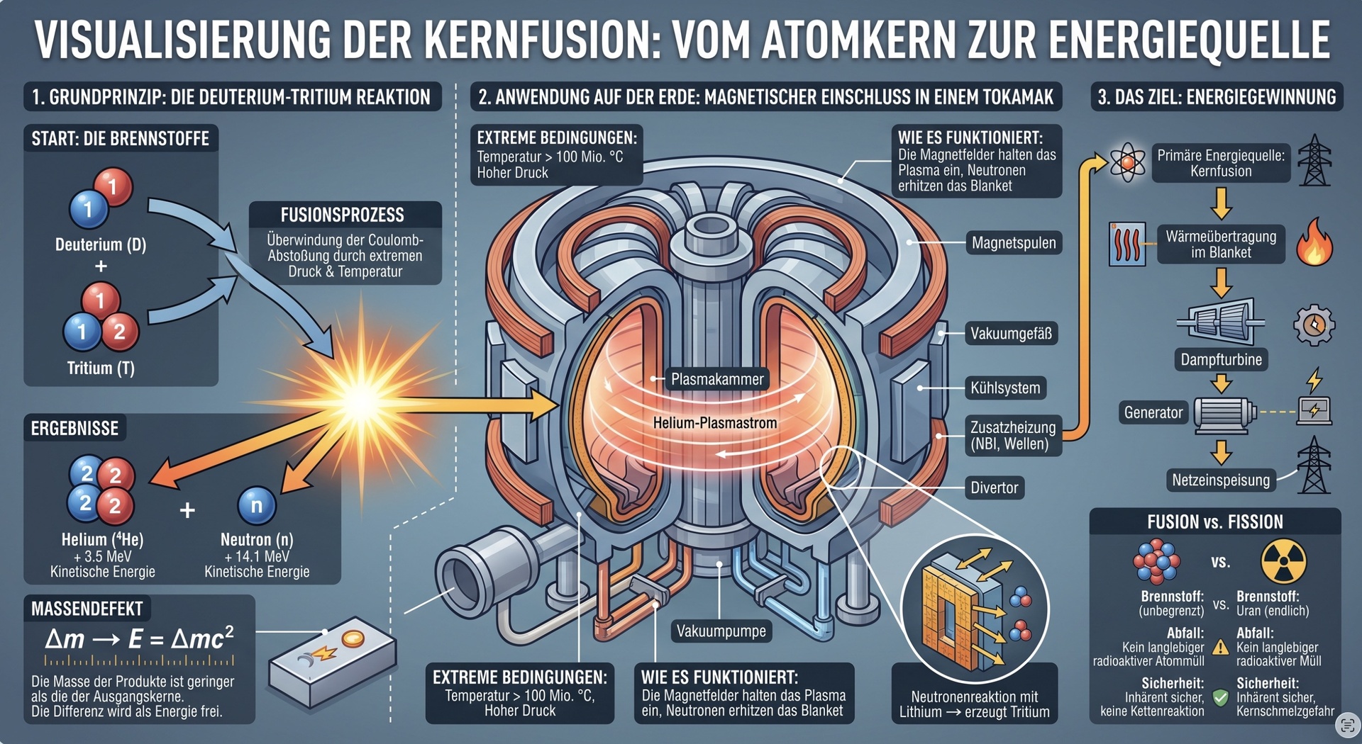 Kernfusion erklärt.