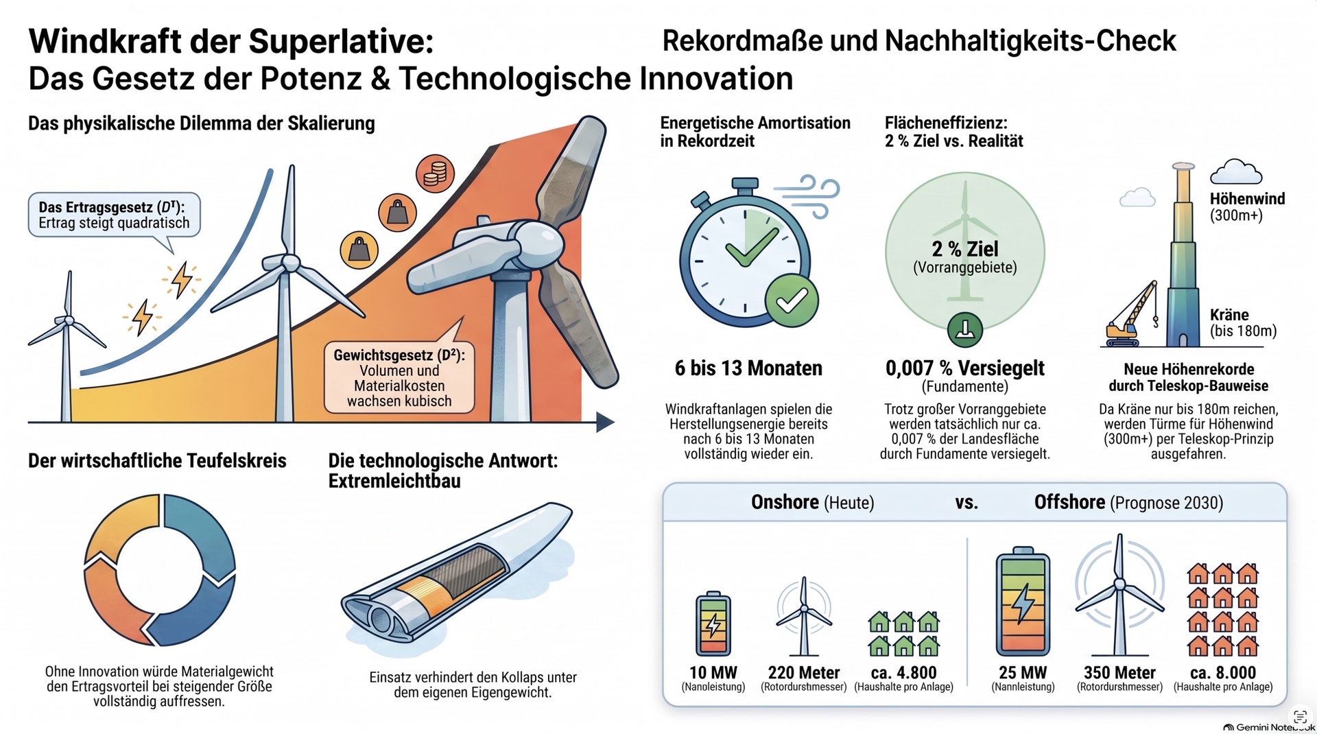 Windkraft Skalierung.
