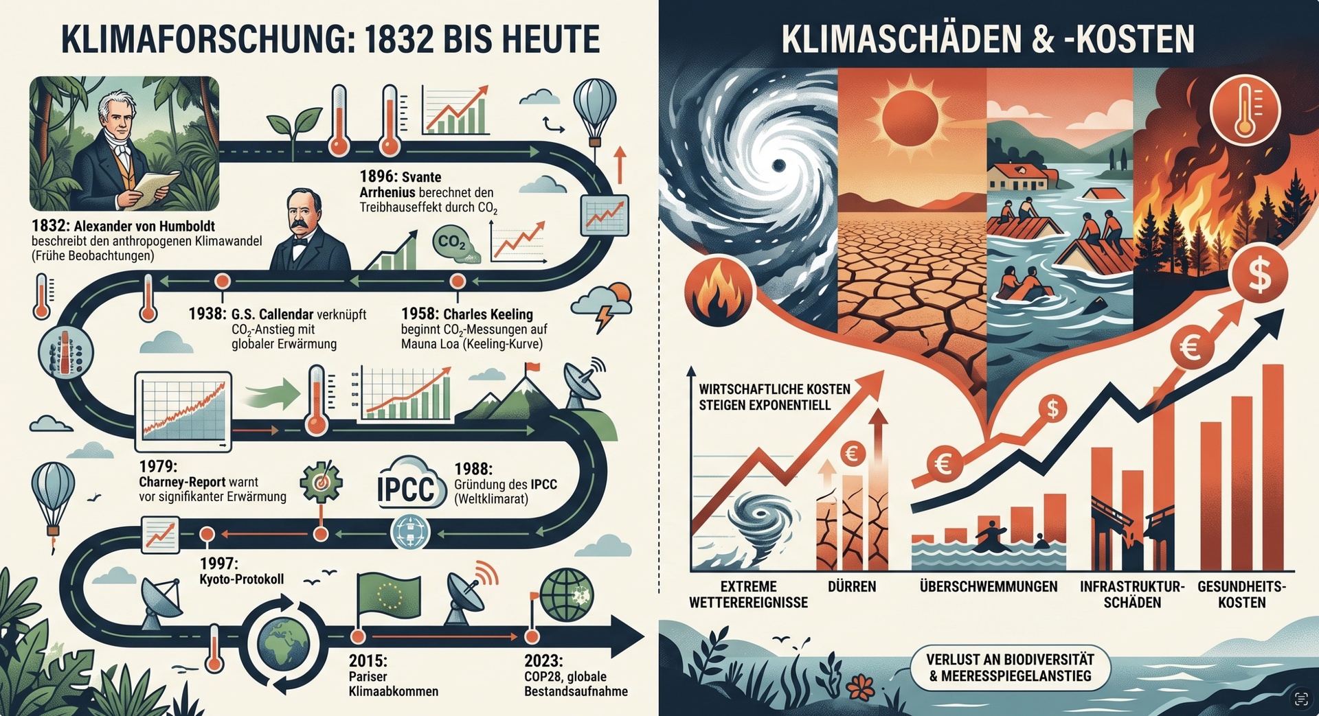 Klimaforschung, Klimaschäden, -Kosten